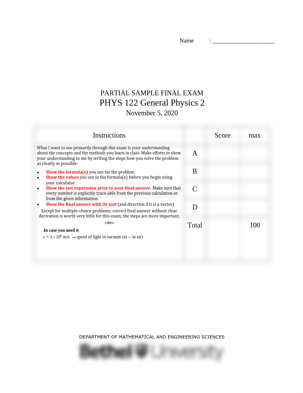 F2020_Phys122_Partial SAMPLE Final EXAM_with solution.pdf_d4qihd53rfw_page1