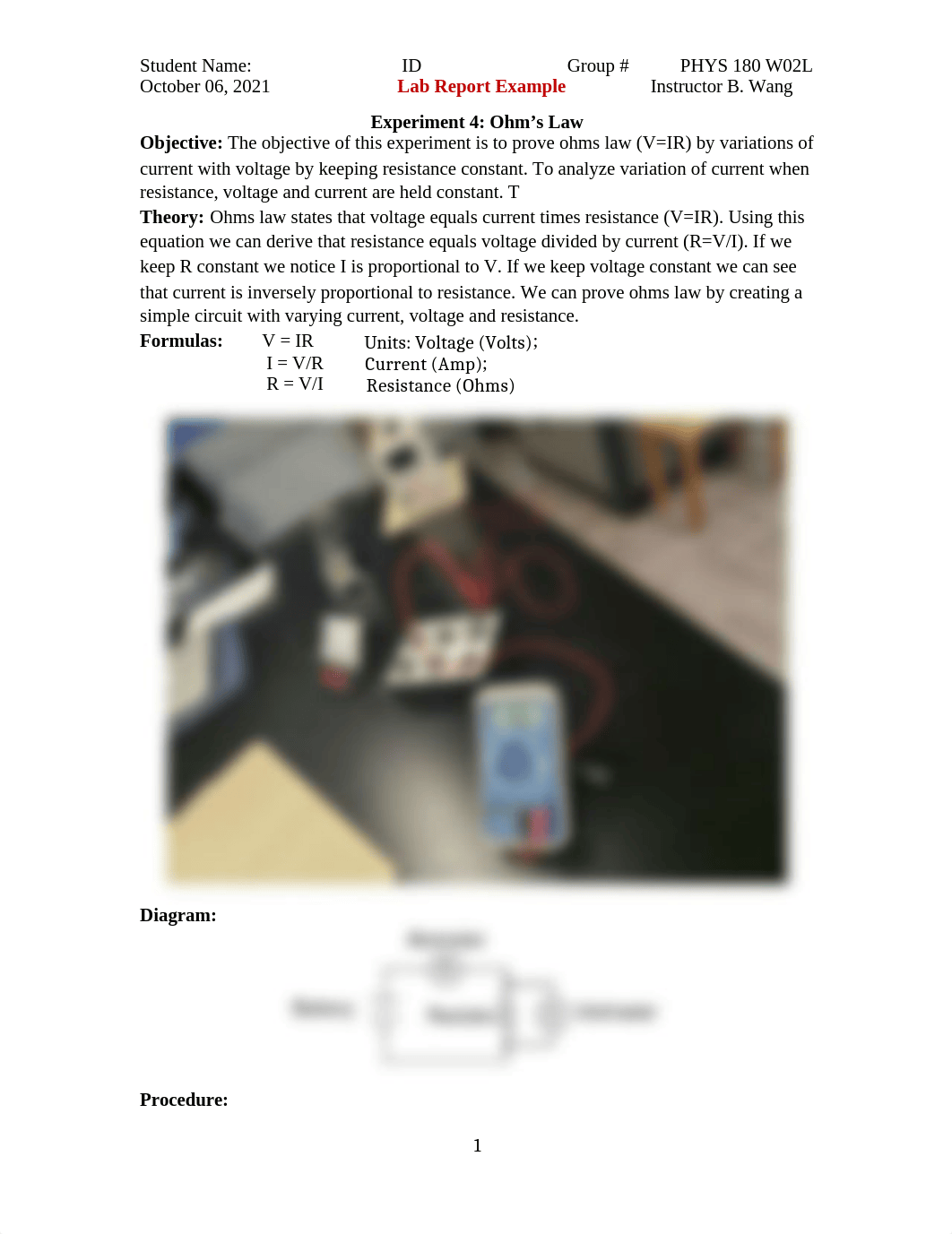 Phys 180  Experiment 4. Ohm's Law.docx_d4qndmygvgn_page1