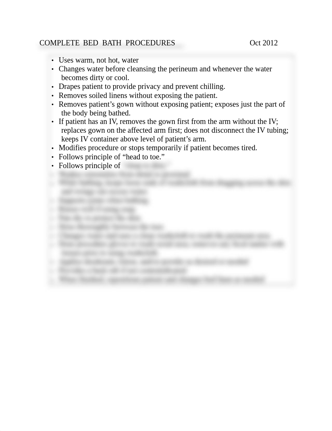 COMPLETE  BED  BATH  PROCEDURES                                       Oct 2012_d4qog8rbmd7_page1