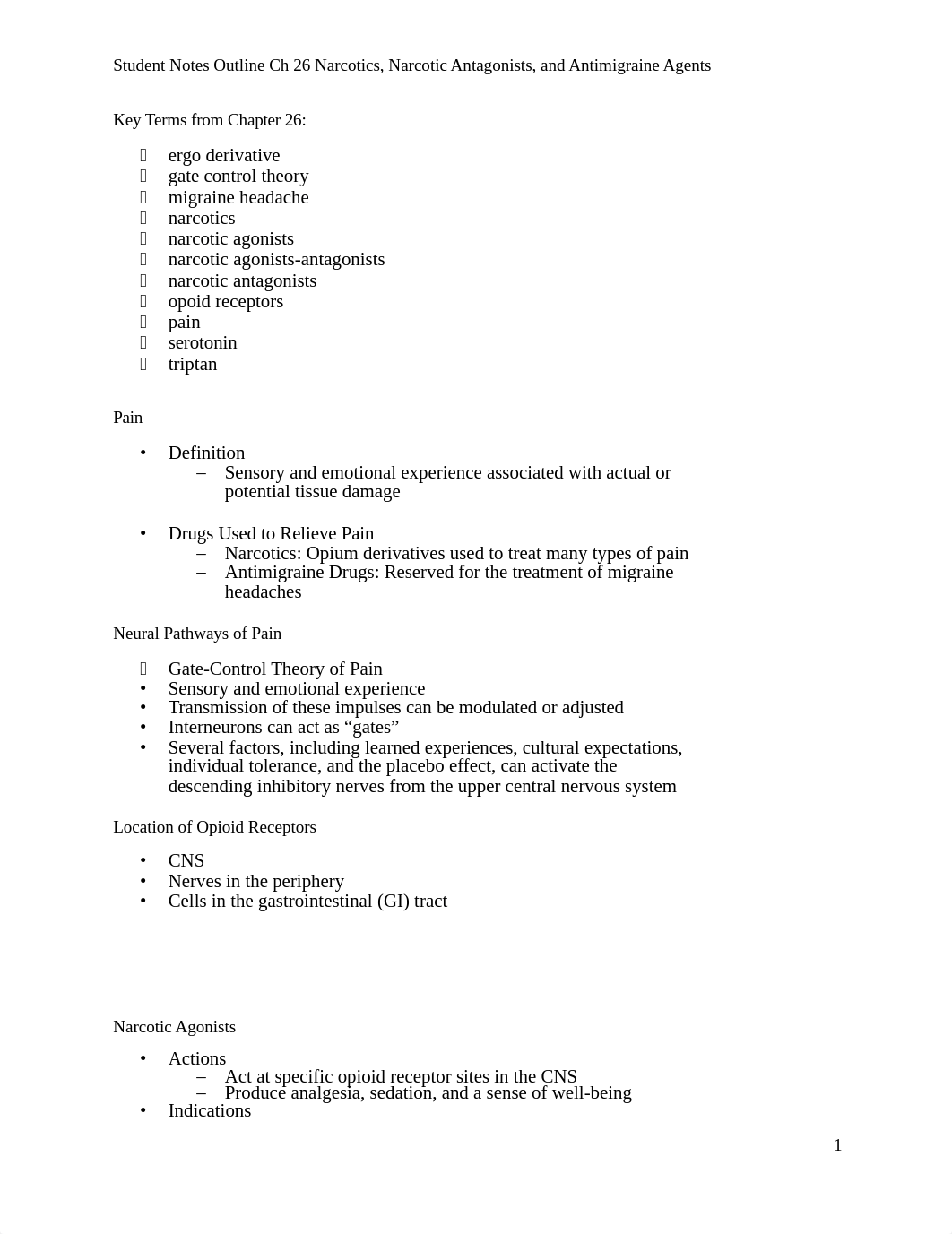 Exam3-Notes Chapter 26 Pain_d4r7wwb2i84_page1