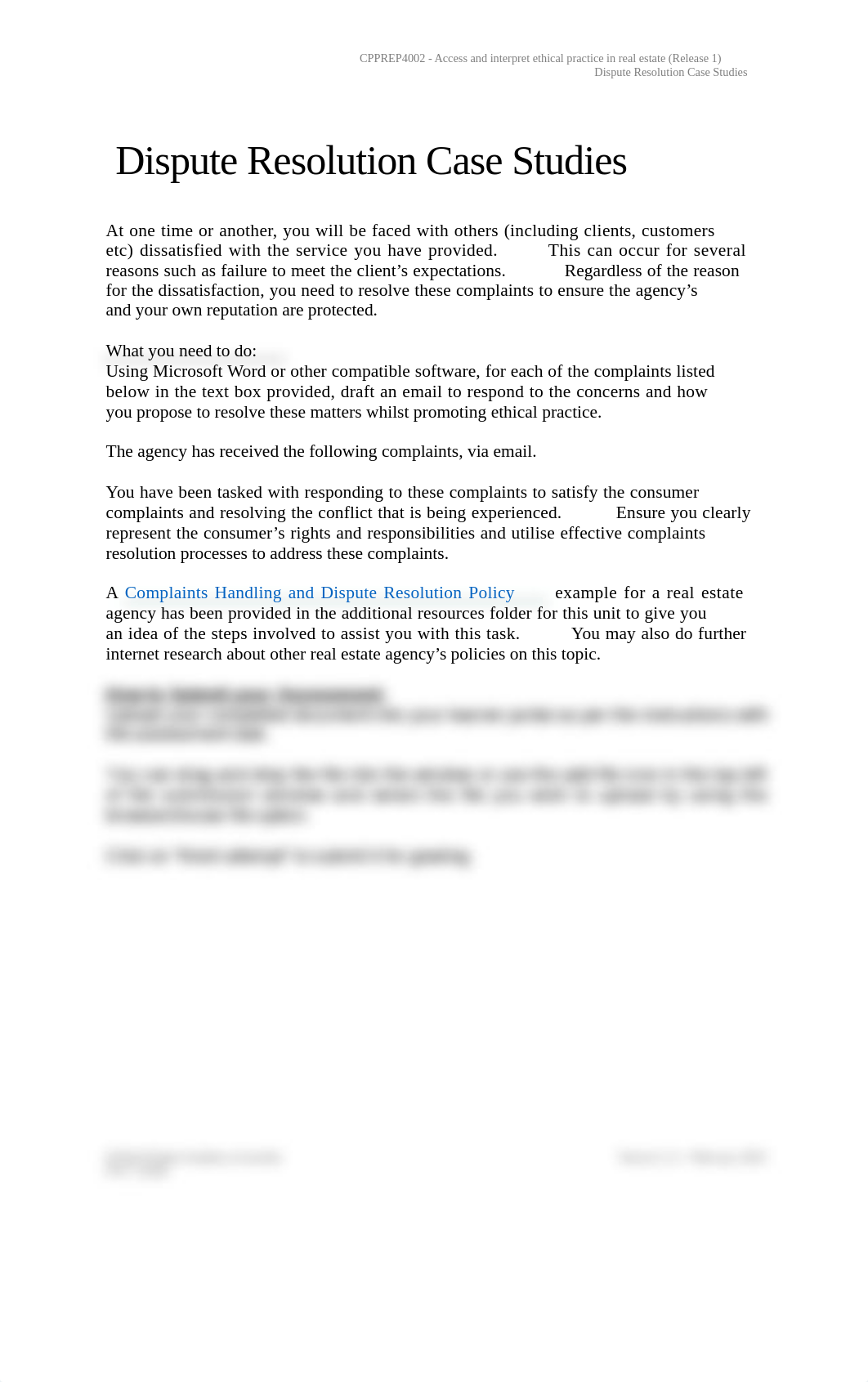 CPPREP4002 - Dispute Resolution Case Studies v1.3.docx_d4r9dhejjvj_page2