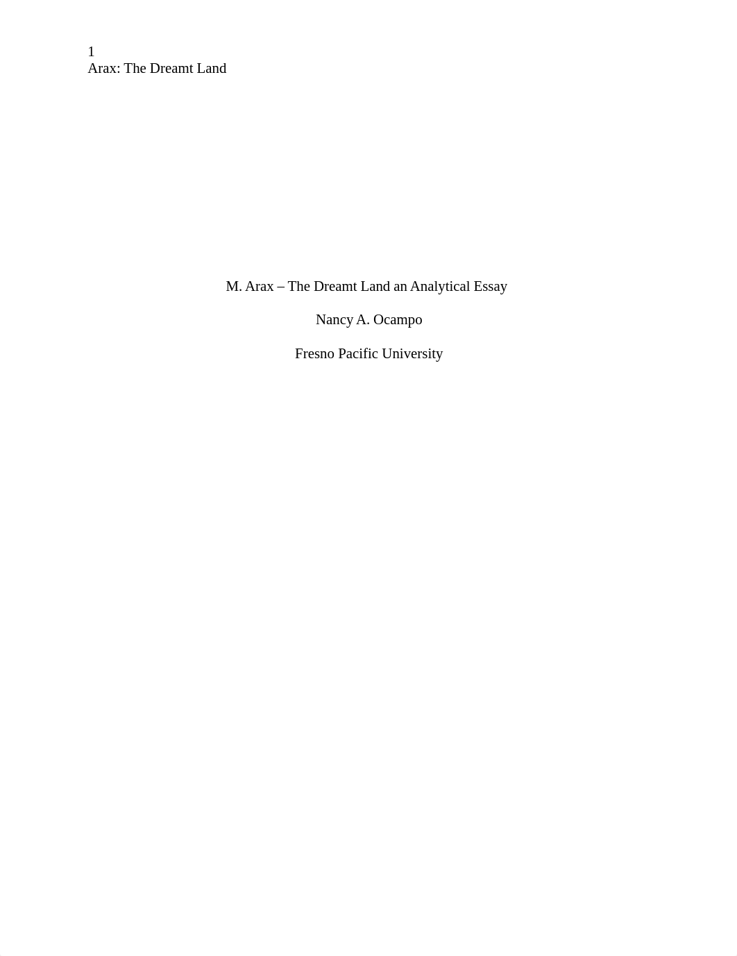 Nancy Ocampo - The Dreamt Land Analytical Essay.docx_d4rof7vxz5r_page1