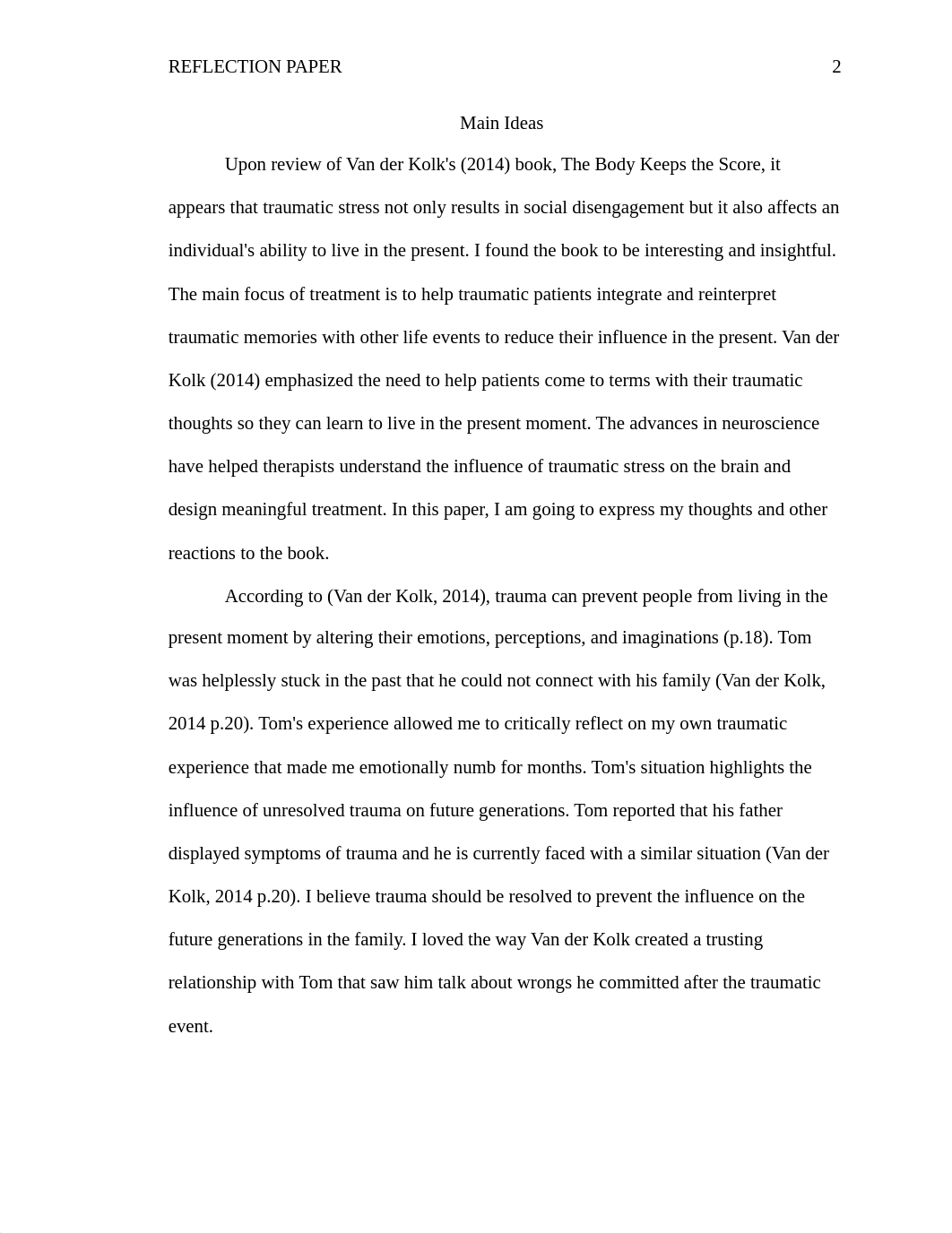 Van der Kolk Book Reflection Paper  , Banafsheh, Khamooshian, MM578.doc_d4s5iewye4q_page2