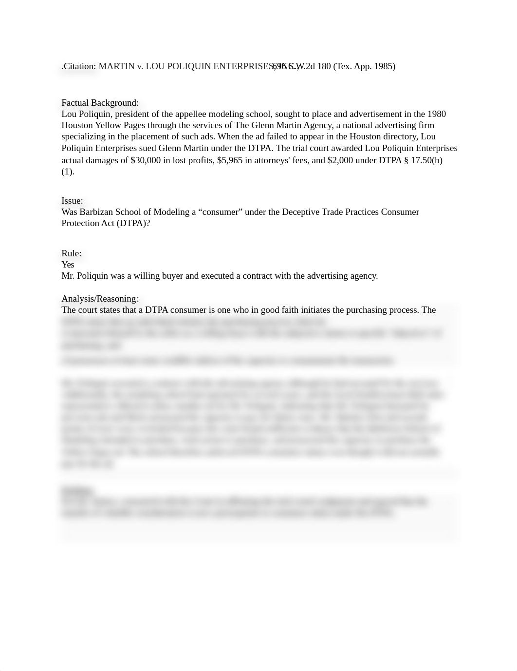 1. Martin V. Lou Poliquin Enterprises, Inc. - Case Breifing.docx_d4s79tdlwqz_page1