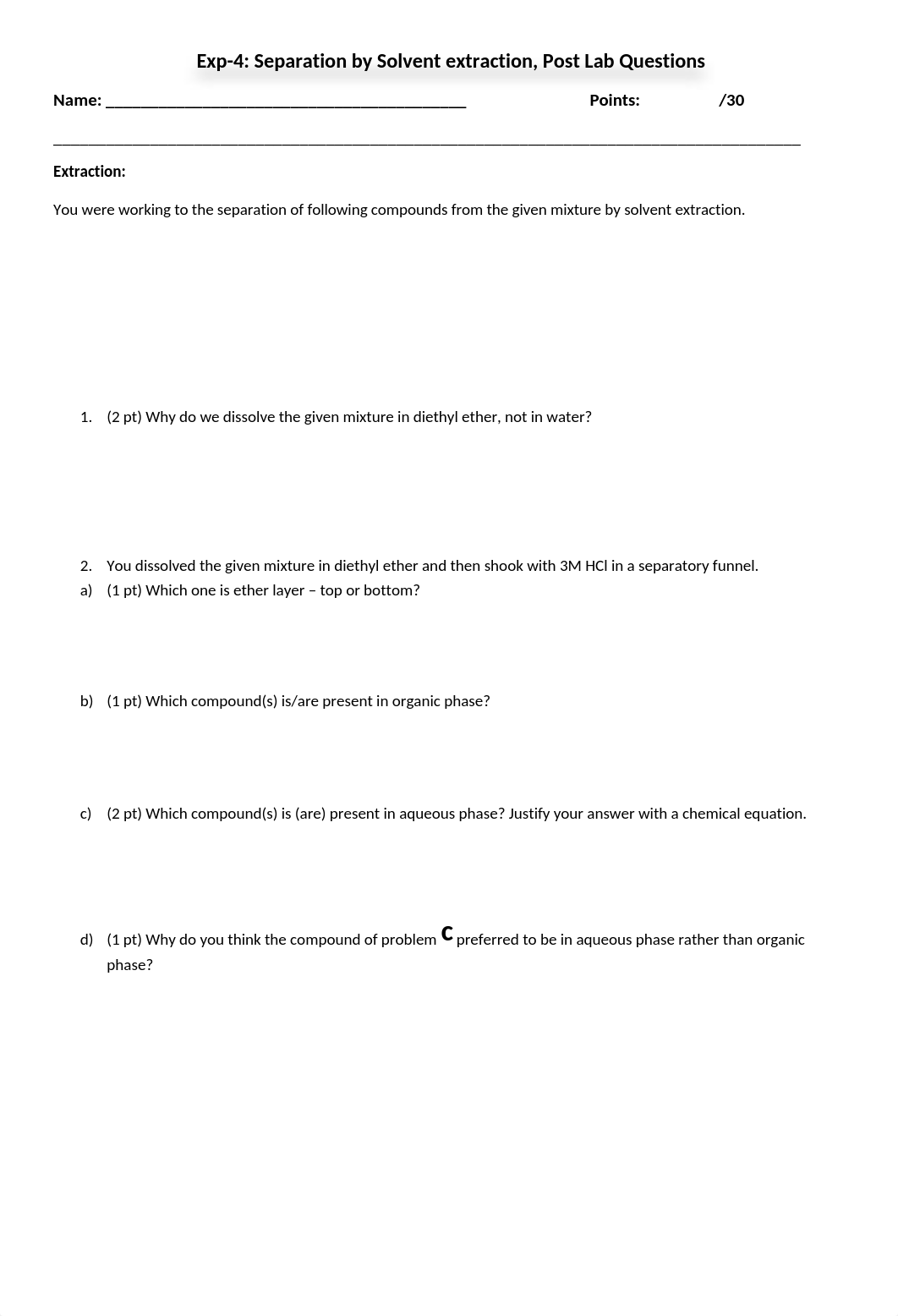 Separation by Solvent Extraction-Post Lab Questions (1).docx_d4scmcnv5gy_page1