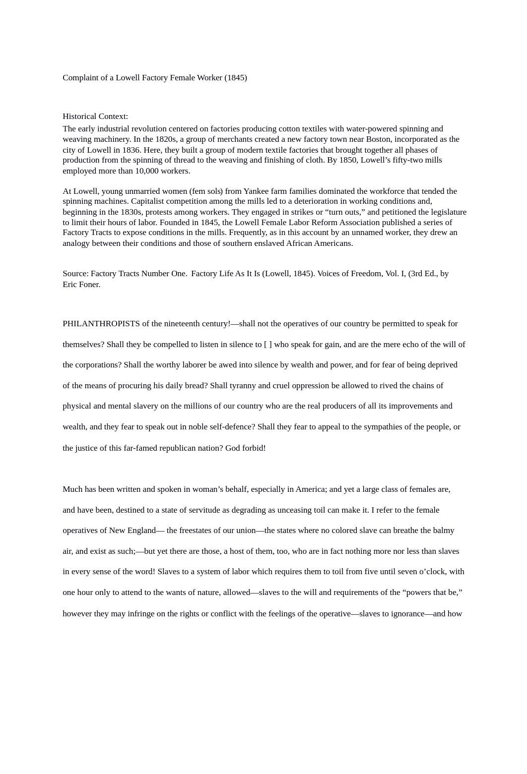 Lowell Factory Worker Complaint of a Lowell Factory Female Worker.docx_d4shmj0fjw1_page1