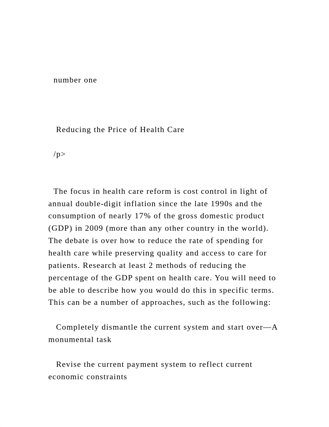 number one    Reducing the Price of Health Care    p.docx_d4sj8mgmhoa_page2