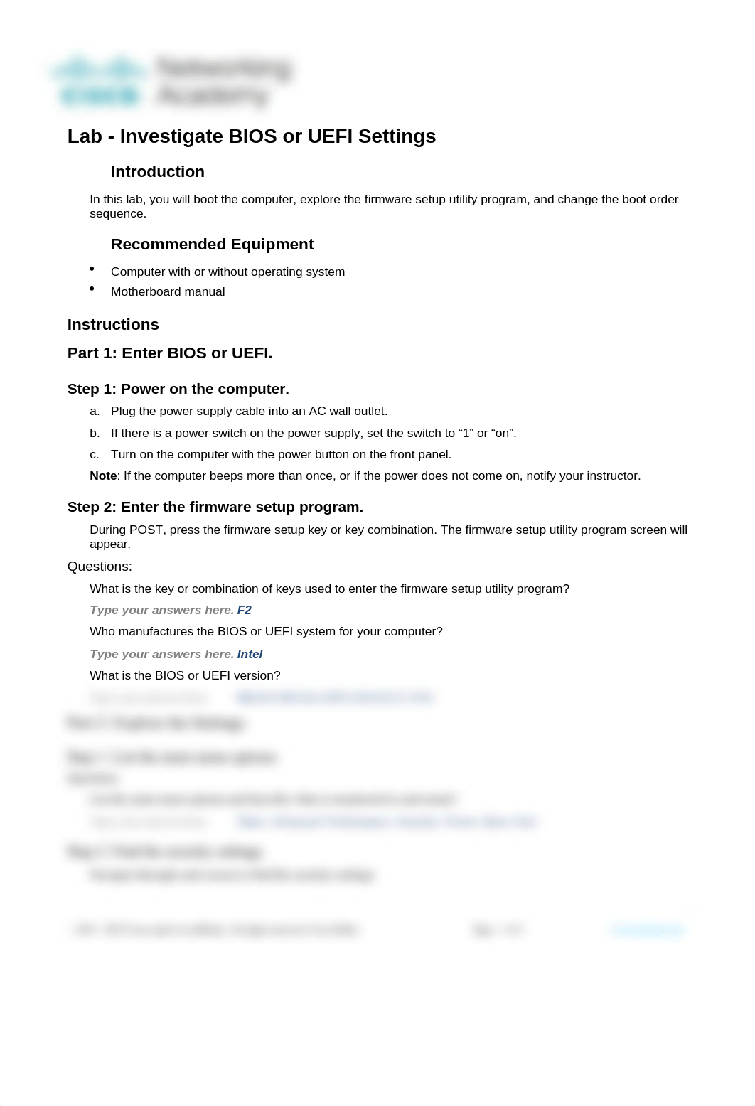3.1.1.6 Lab - Investigate BIOS or UEFI Settings--Blake Henn.docx_d4sjtjw6x8s_page1
