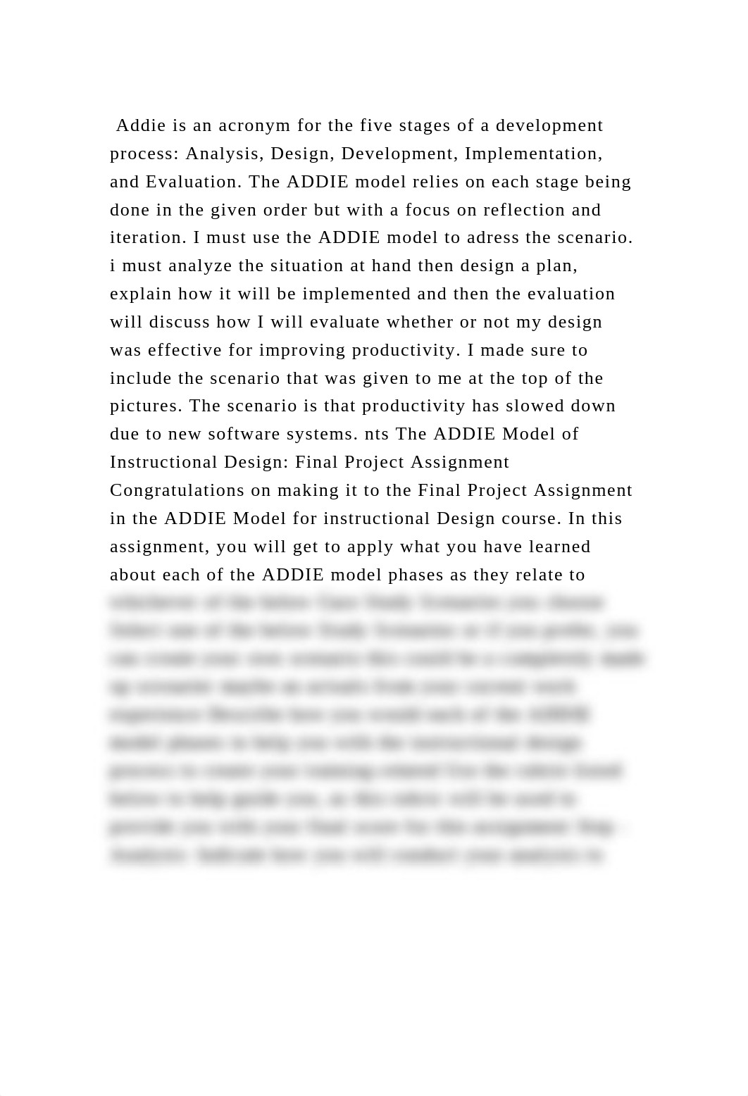 Addie is an acronym for the five stages of a development process A.docx_d4sxhzyw5s9_page2