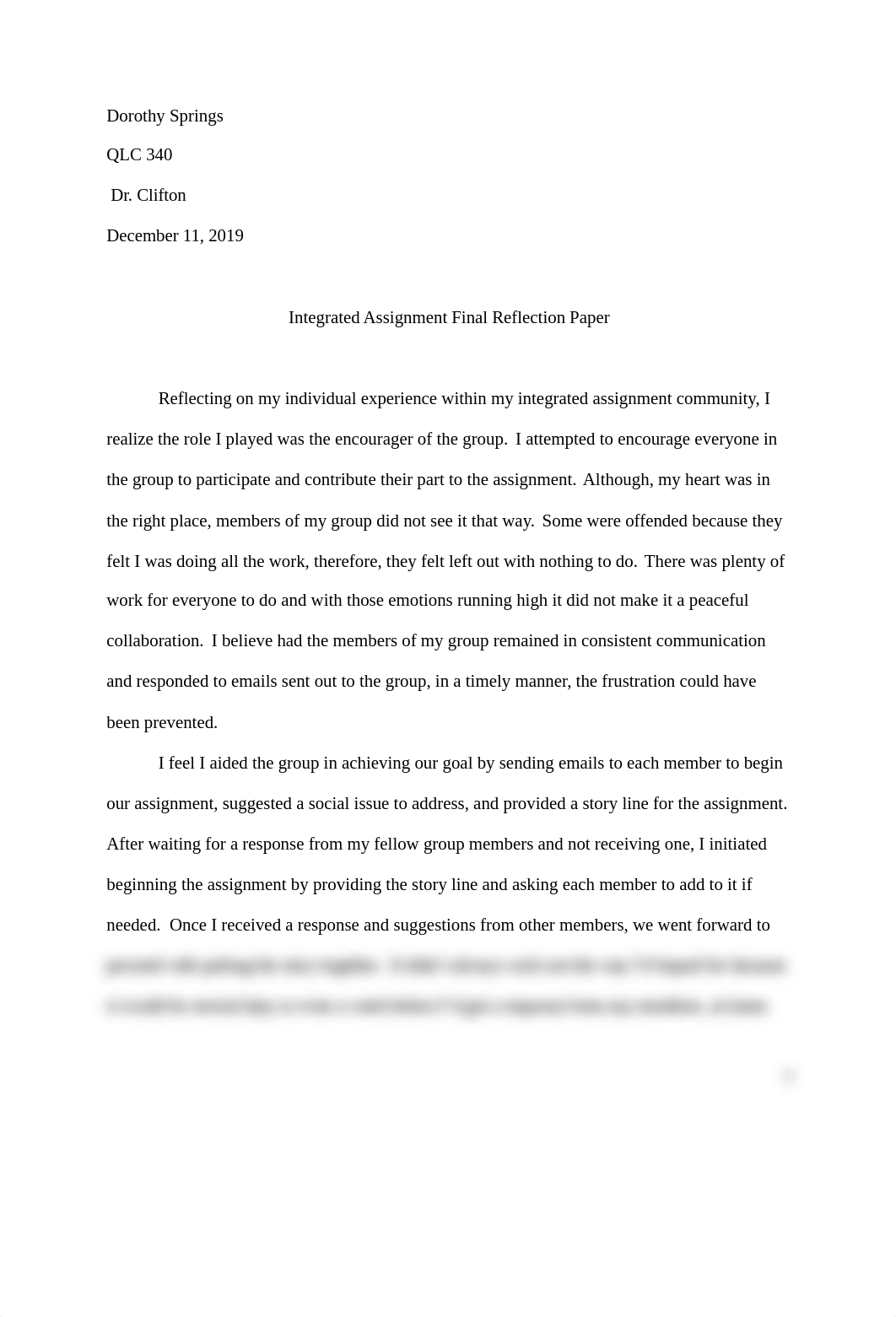 QLC 340 Integrated Assignment Final Reflection Paper by Dorothy Springs.docx_d4sxzcg8qa2_page1