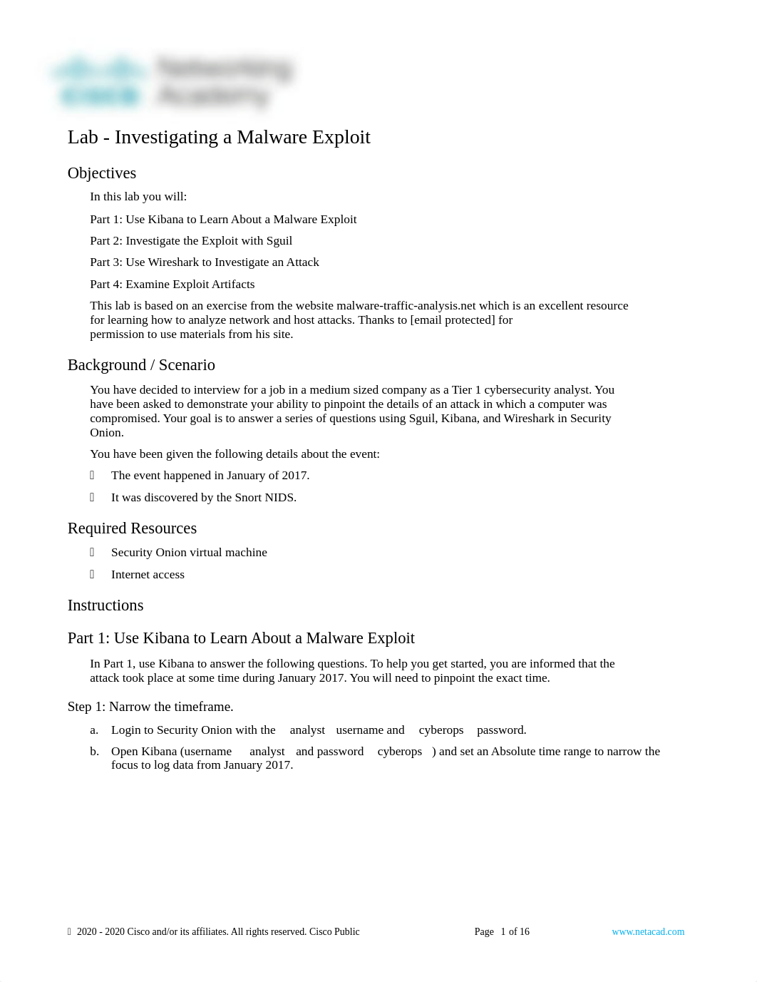 27.2.15 Lab - Investigating a Malware Exploit.docx_d4sz7uzkgh5_page1