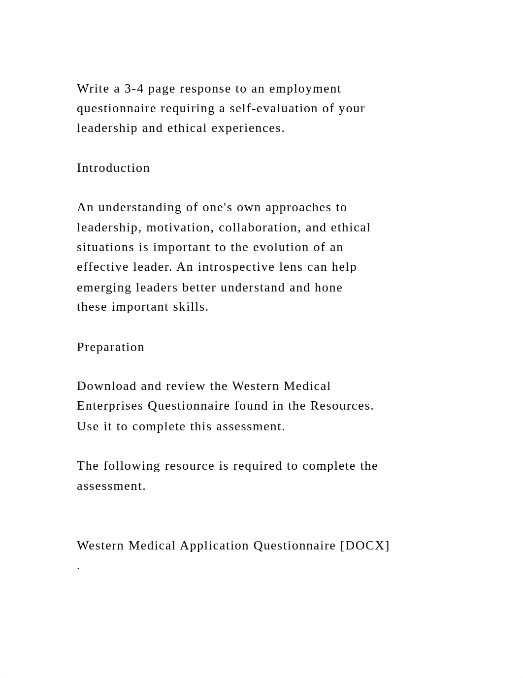 Write a 3-4 page response to an employment questionnaire requiring a.docx_d4t3e1iyxvm_page2