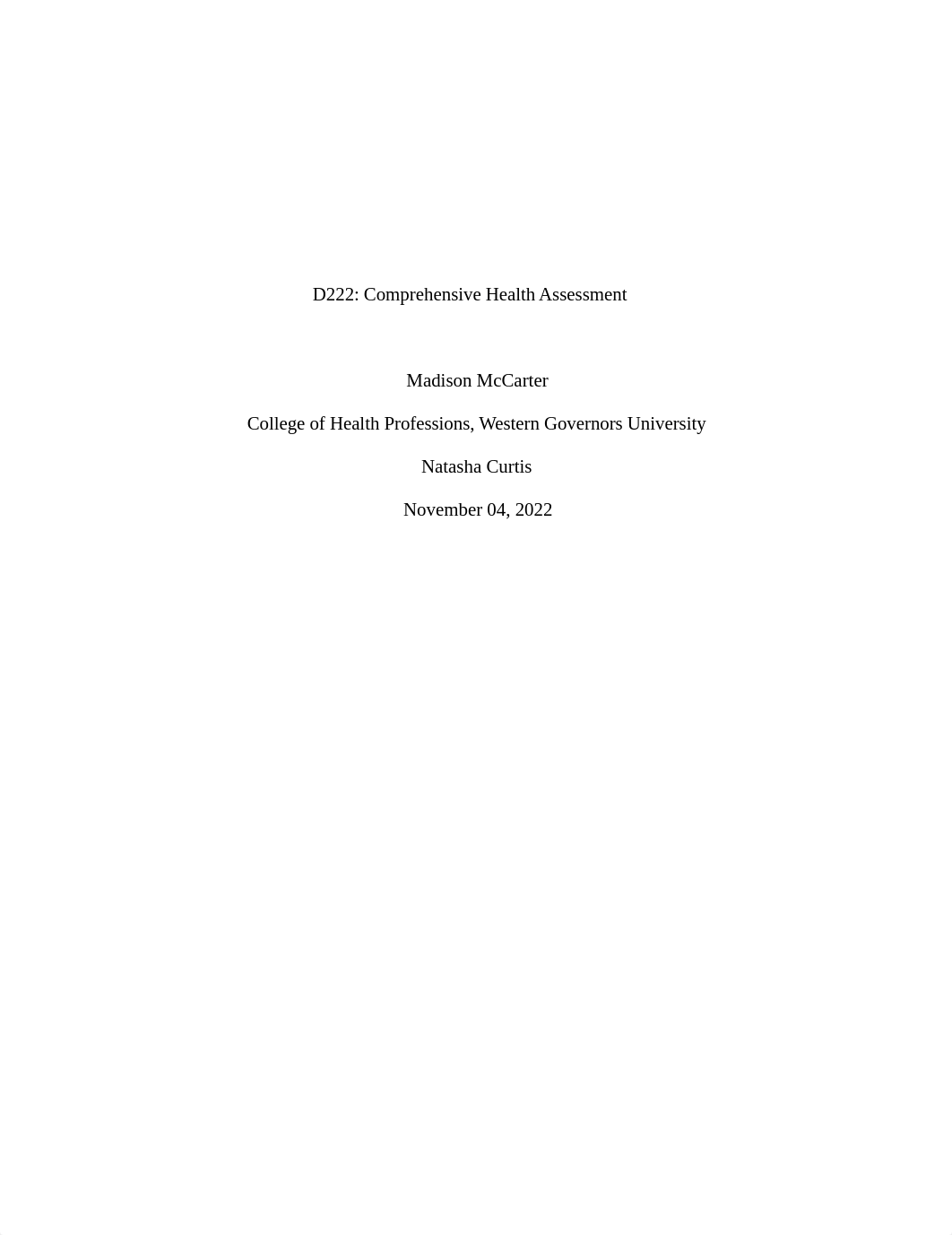 D222 Comprehensive Health Assessment.docx_d4tc382m148_page1