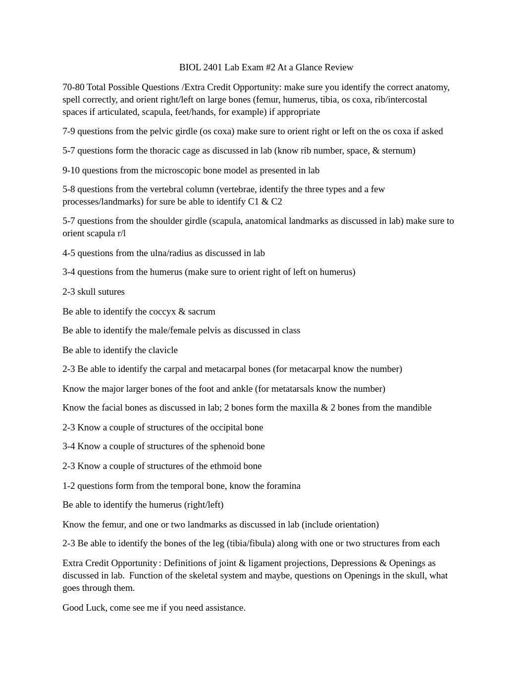 BIOL 2401 A&P I Lab Exam #2 Review Bones (1).docx_d4tplnig2hc_page1