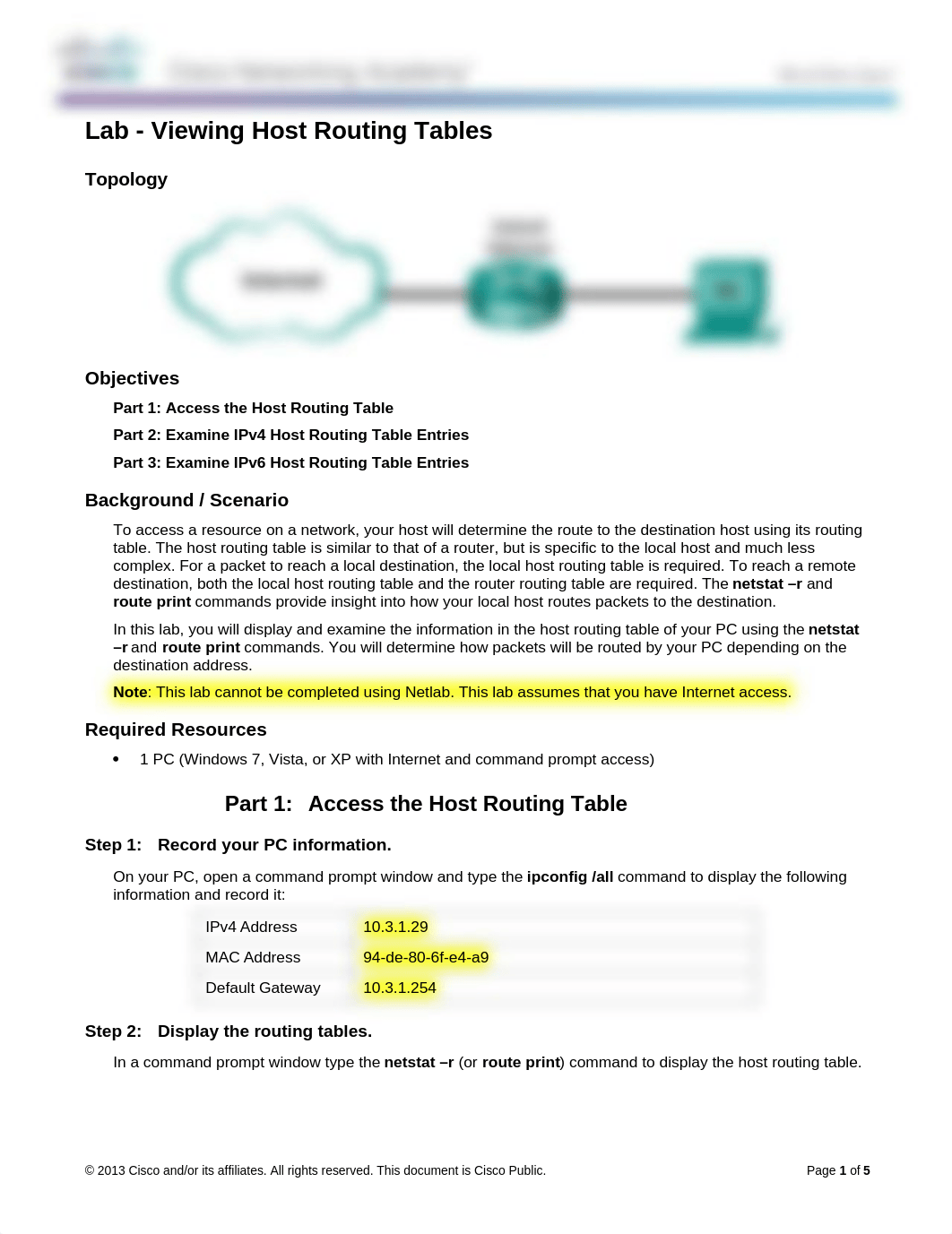 ITN 6.1 Lab - Viewing Host Routing Tables.docx_d4u0950s0u9_page1