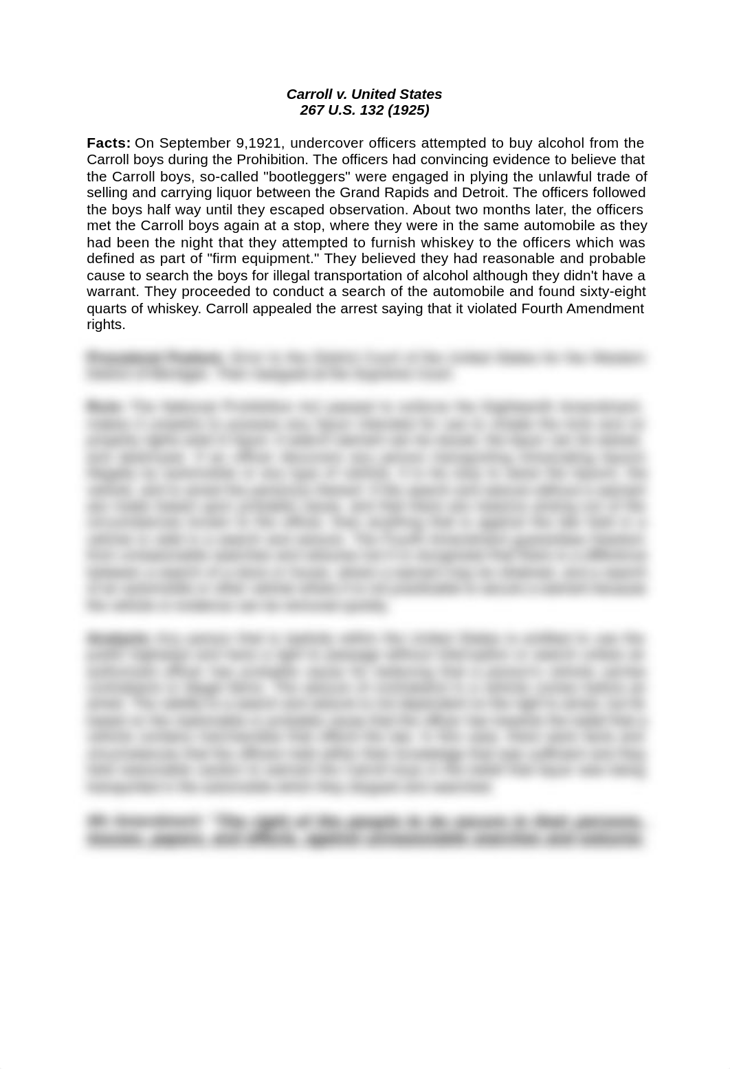 Carroll v US Casebrief_d4u8vqsri8r_page1