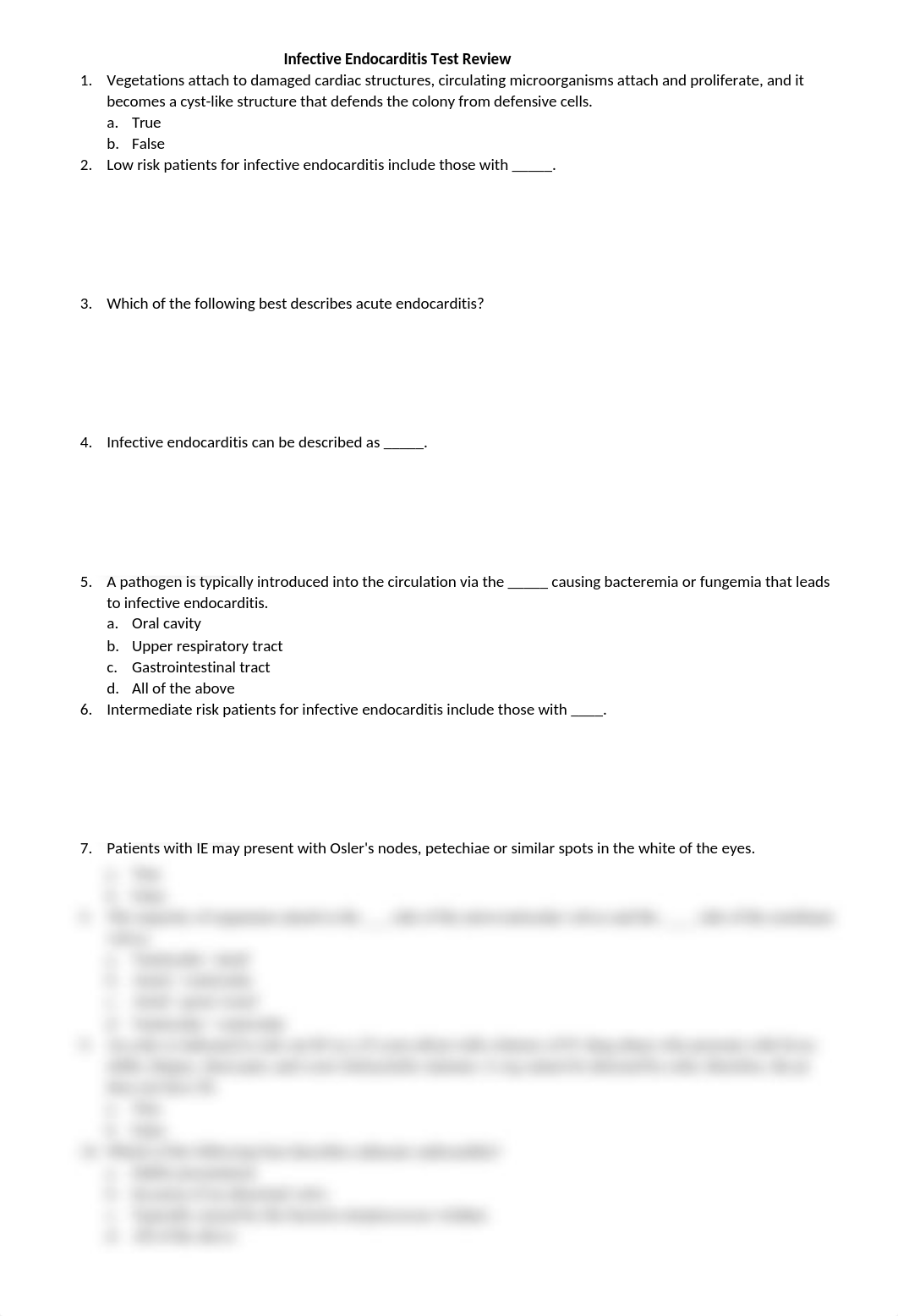 Infective Endocarditis Test Review.docx_d4uko1epvta_page1