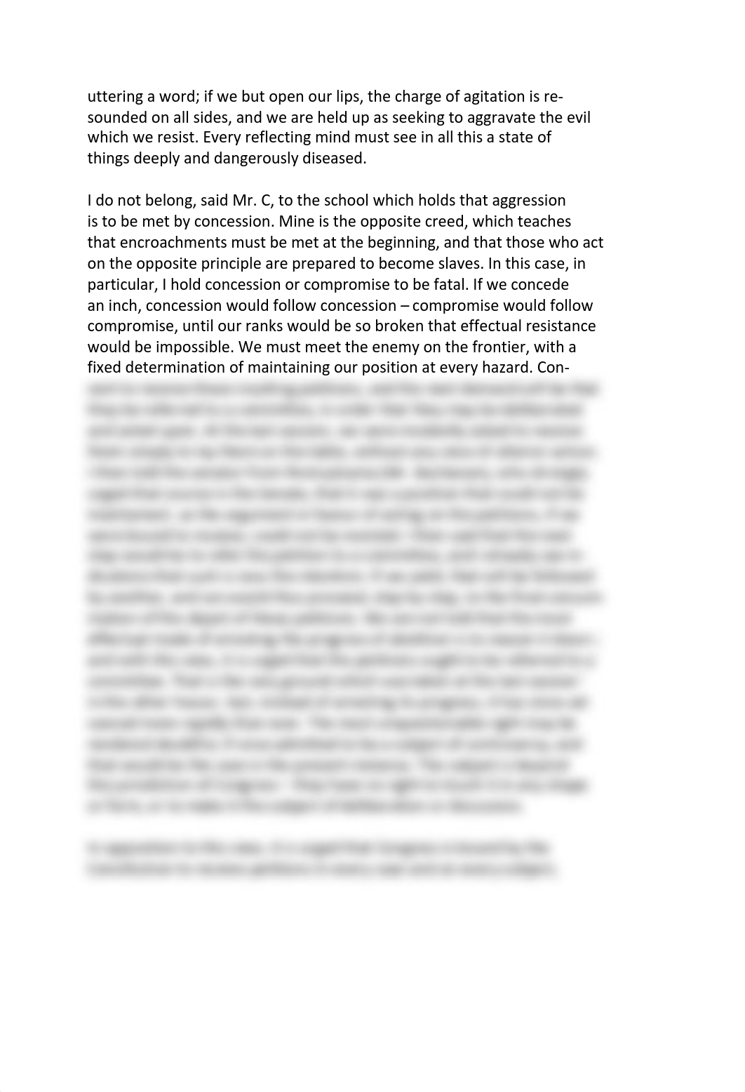 Lecture 9 Discussion Reading and Questions John C. Calhoun Speech on the Reception of Abolition Peti_d4um5nuod5n_page2