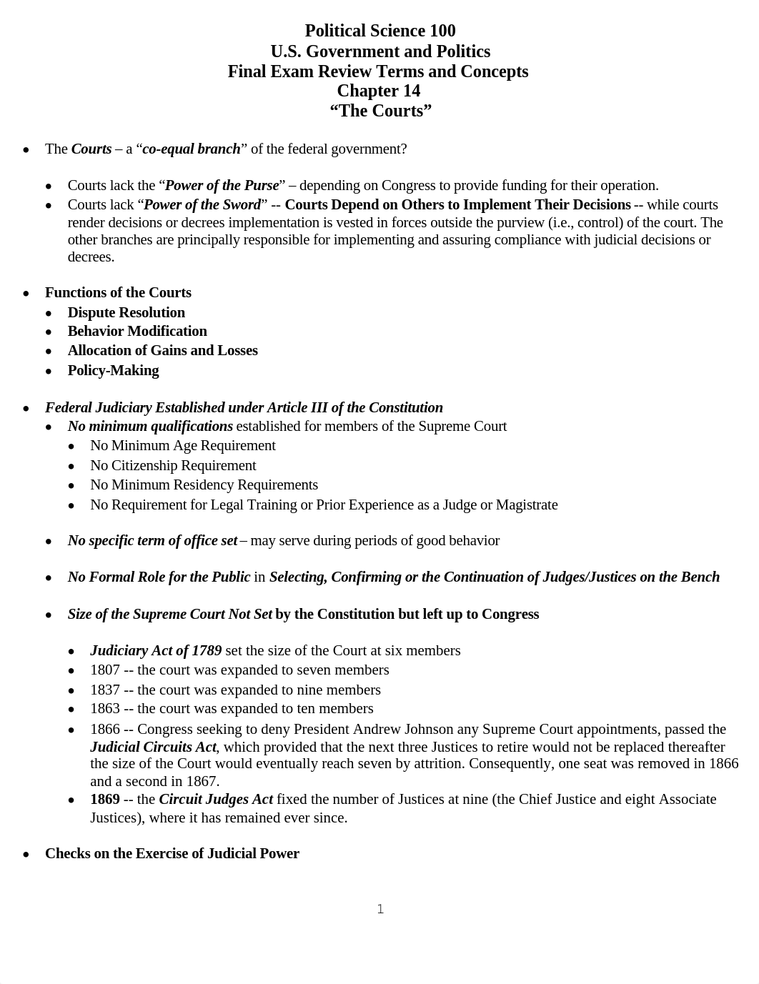 PLS 100 Test 4 Review FALL 2018 Chapter 14 The Courts.doc_d4utkyx1b06_page1