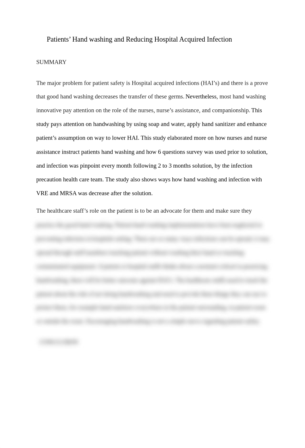 3 The major problem for patient safety is Hospital acquired infections.docx_d4vtye2udd3_page1