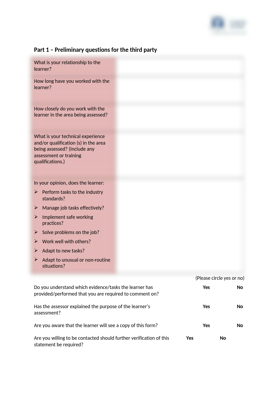 BSBMGT608 Observation and Demonstration Checklists V1.0.docx_d4w1pxca4l8_page2