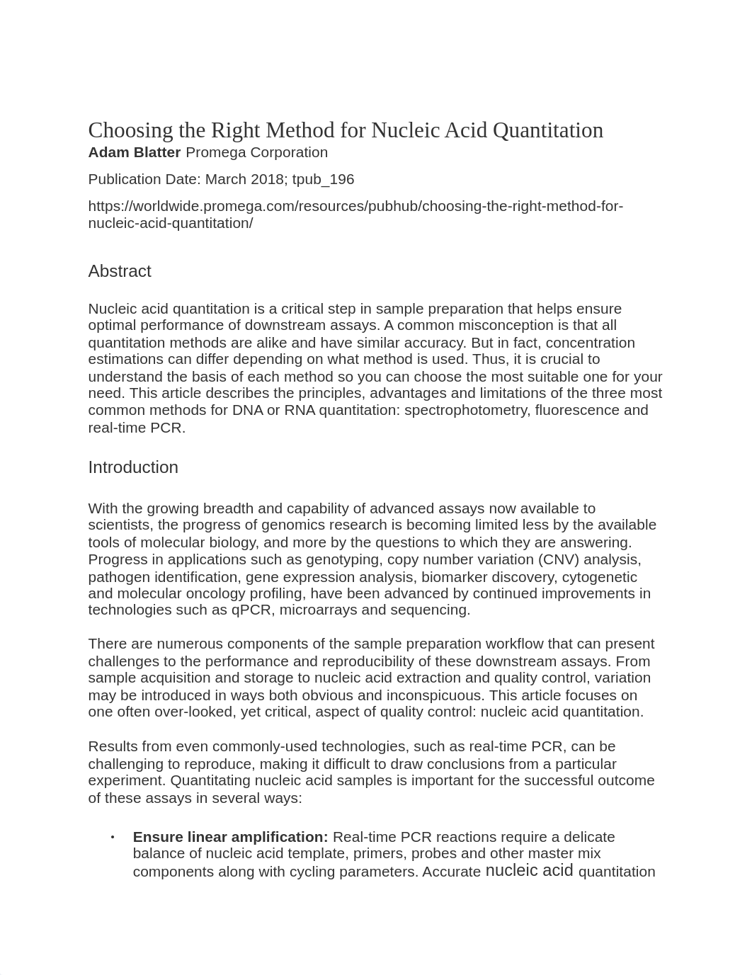 Choosing the Right Method for Nucleic Acid Quantitation.pdf_d4waccnjvqz_page1