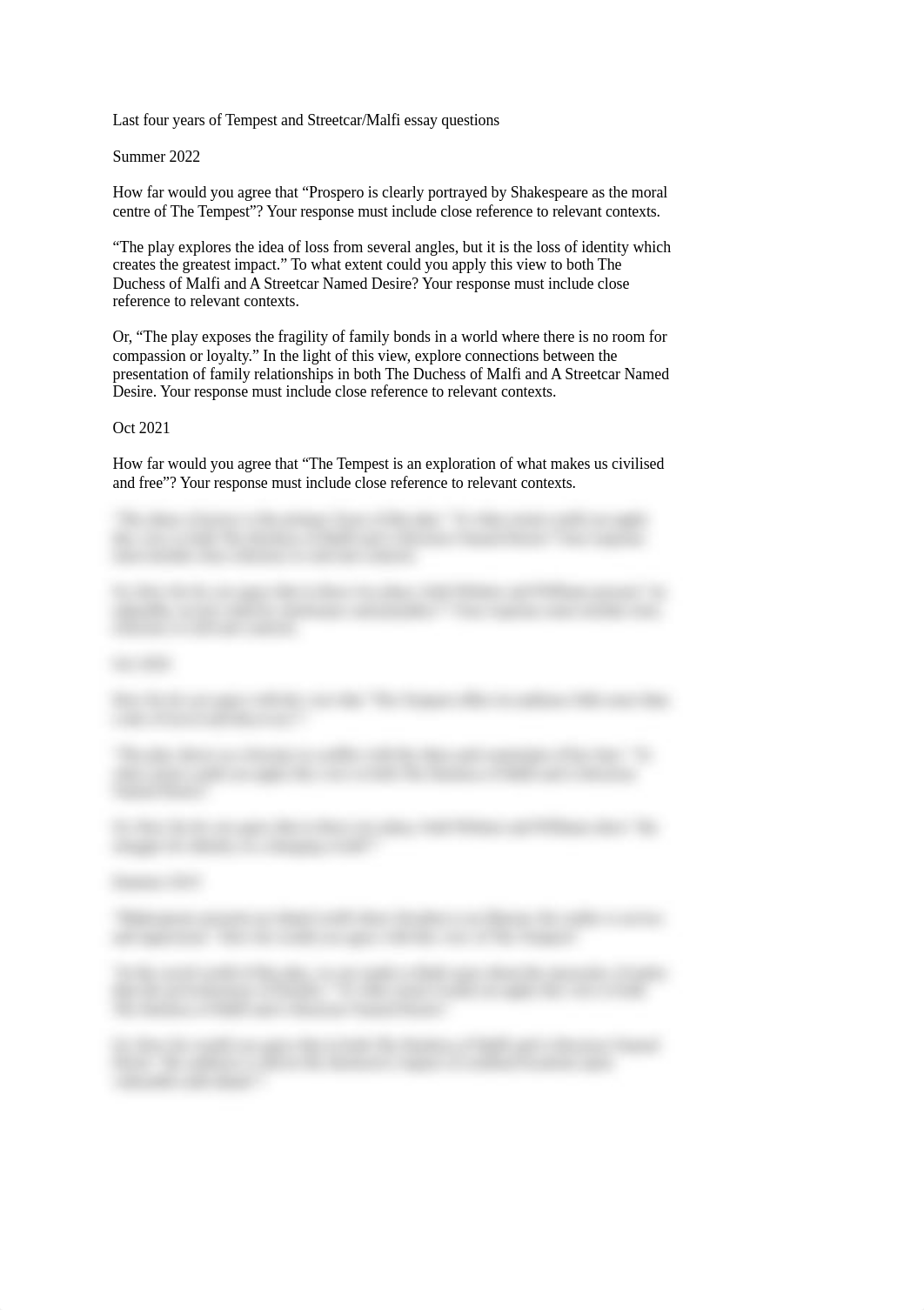 Past Tempest and StreetcarMalfi essay questions copy.docx_d4wi8s9f34b_page1