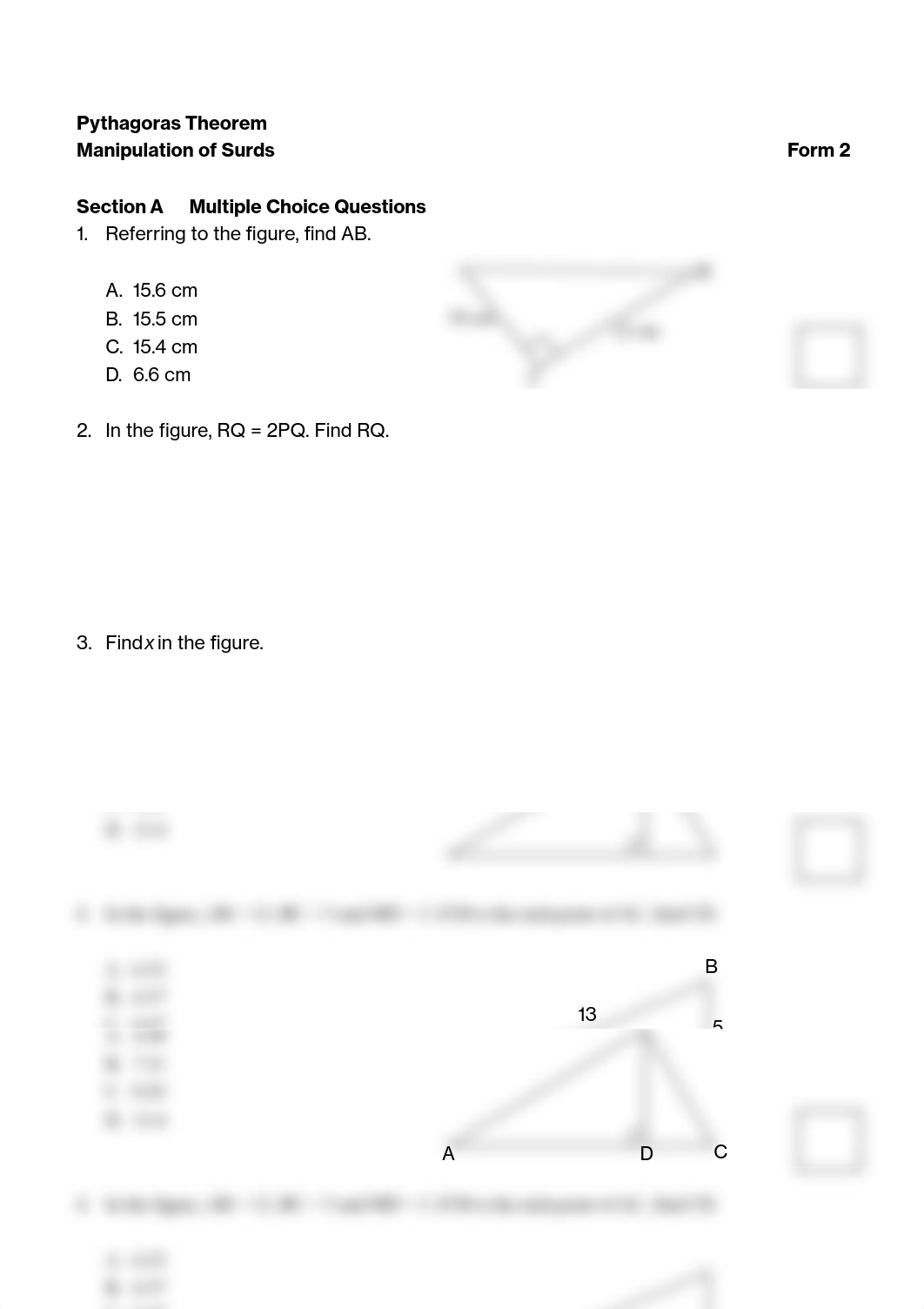 Pythagoras Theorem and Manipulation of Surds_d4wn89r1ewx_page1