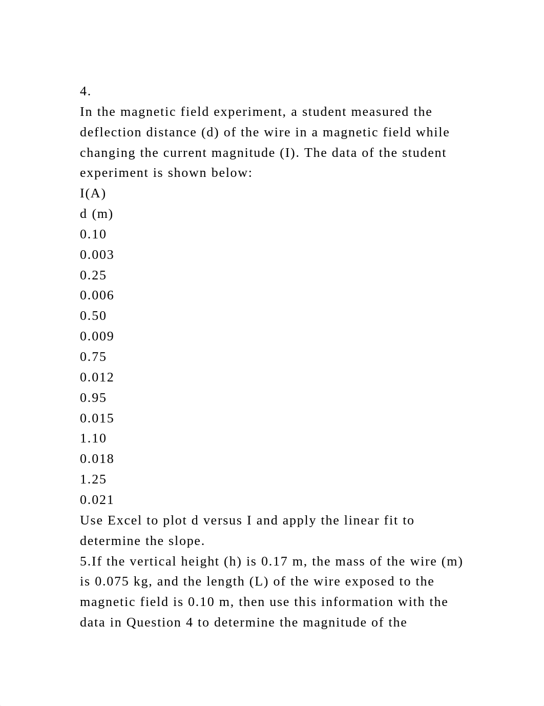 4.In the magnetic field experiment, a student measured the deflect.docx_d4x526kr6xs_page2