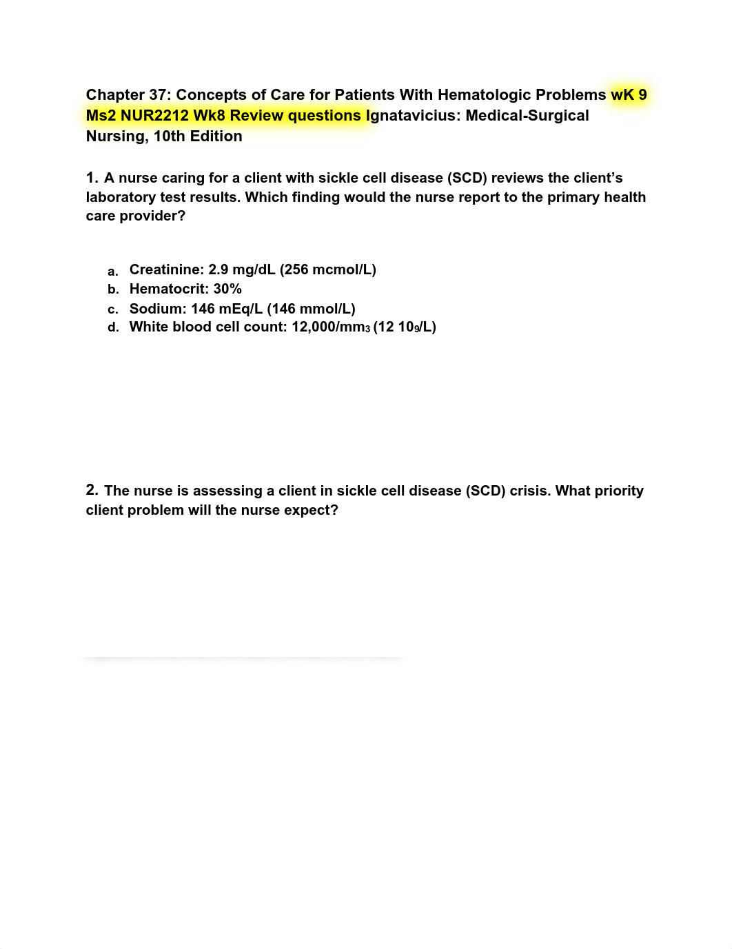 Chapter 37_ Concepts of Care for Patients With Hematologic Problems wK 9 Ms2 NUR2212 Wk8 Review ques_d4x6ij4b2rf_page1