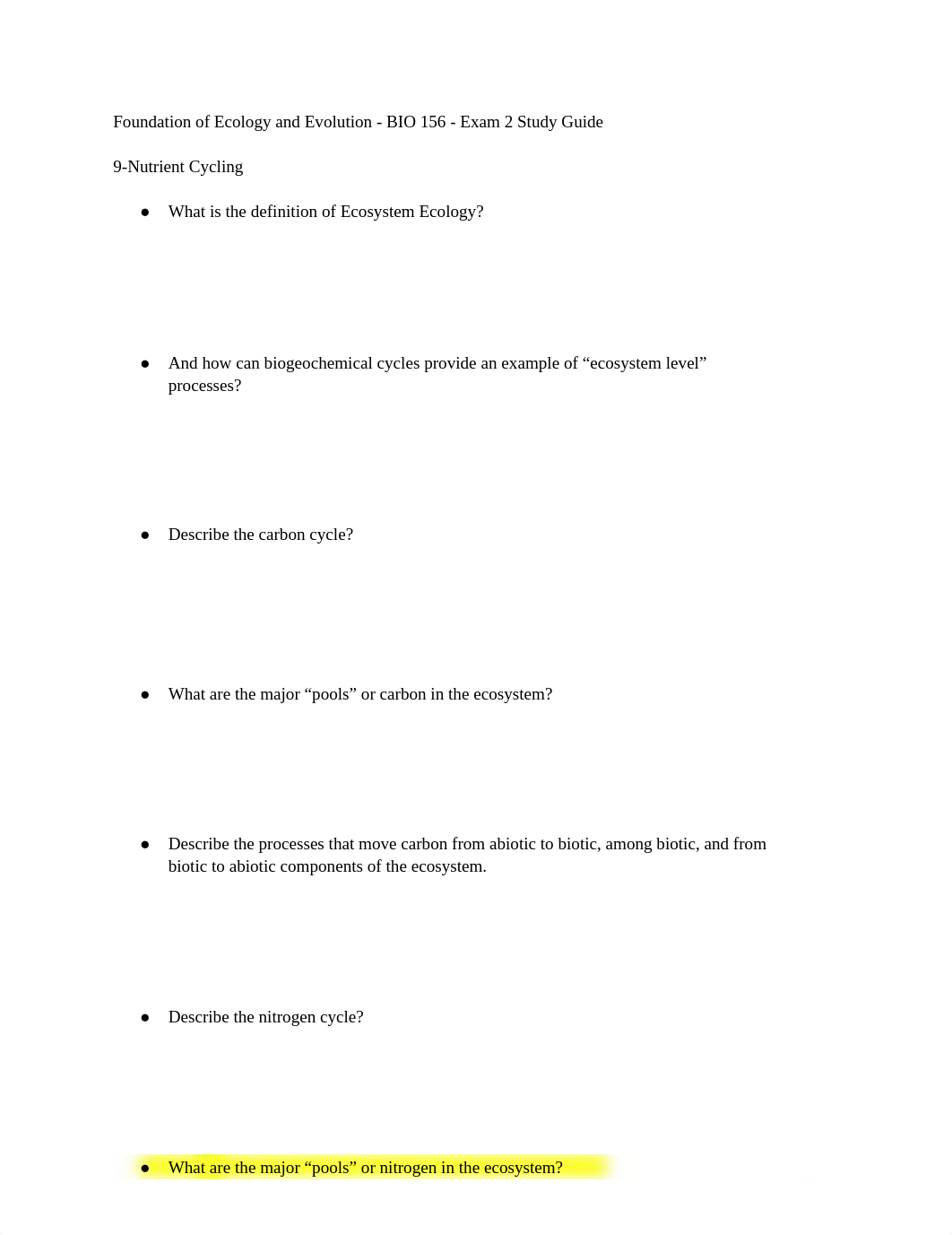 BIO 156 Exam 2 Study Guide.docx_d4x9x306ypv_page1