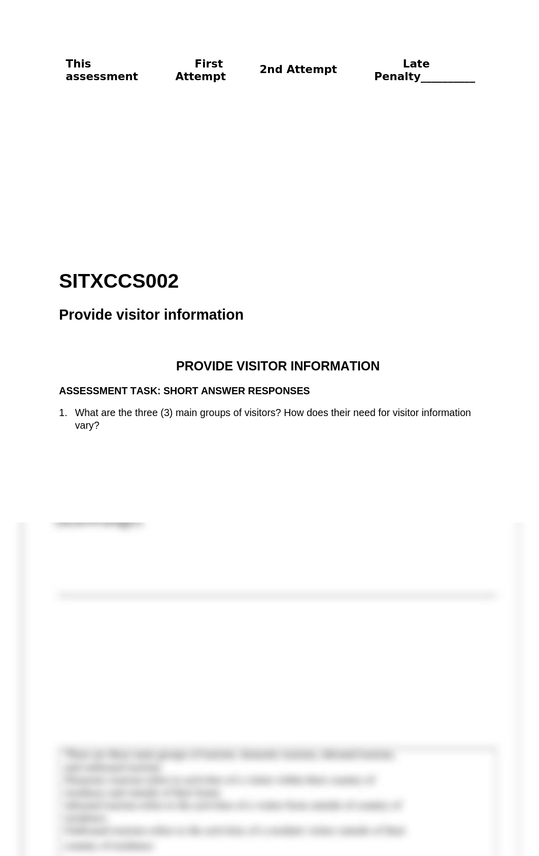 SITXCCS002 Provide visitor information short answer.docx_d4xcajgdpe5_page2