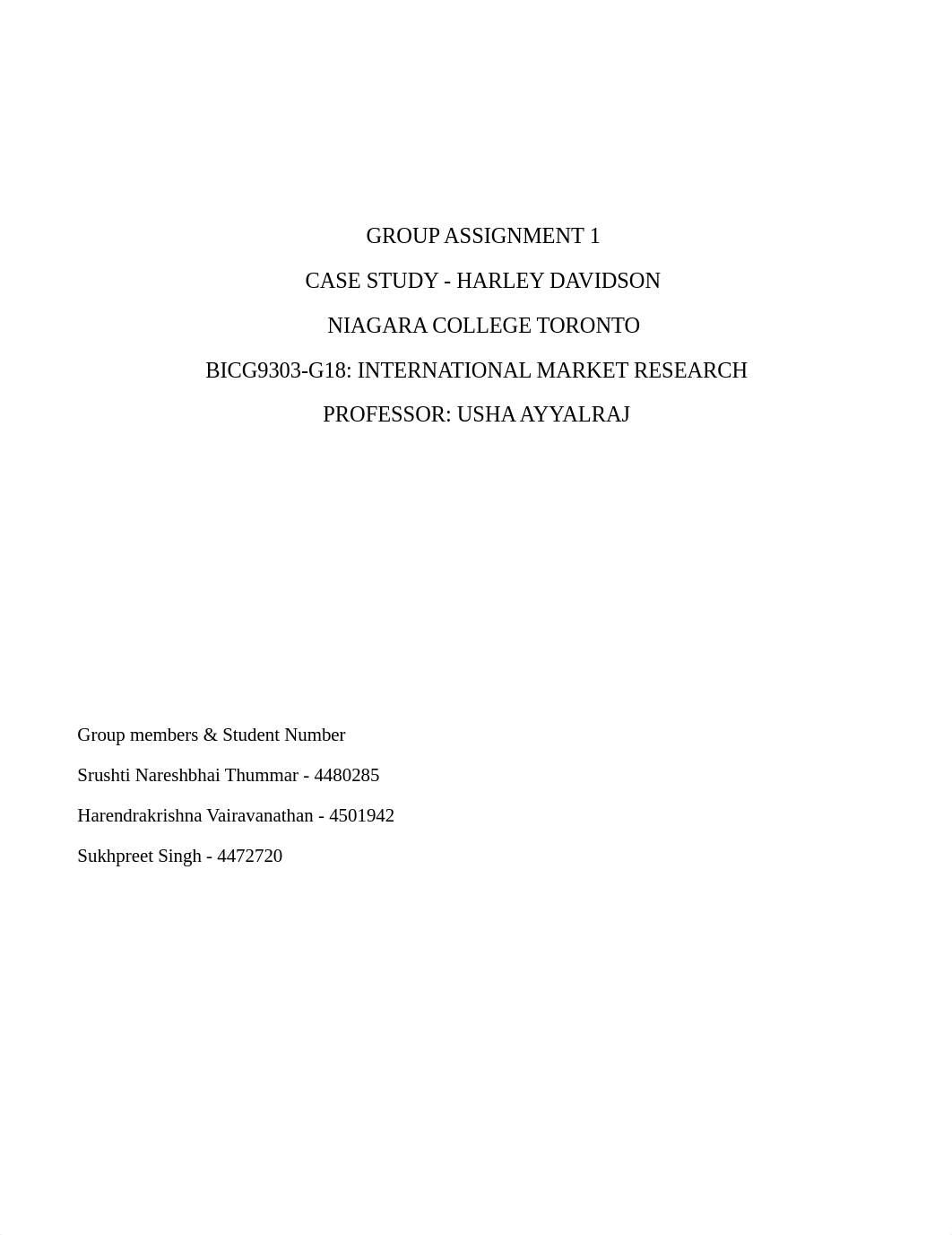 CASE STUDY ASSIGNMENT (HARLEY DAVIDSON) - INTERNATIONAL MARKET RESEARCH .pdf_d4xe74vc3oh_page1