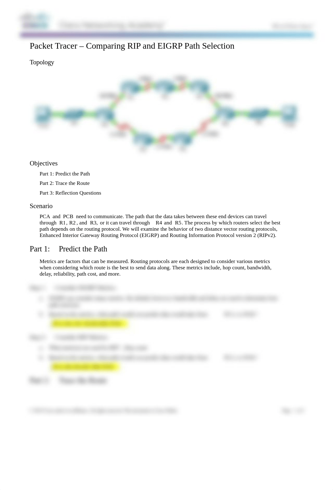 5.2.3.4 Packet Tracer - Comparing RIP and EIGRP Path Selection Instructions.docx_d4xjf99c9jr_page1