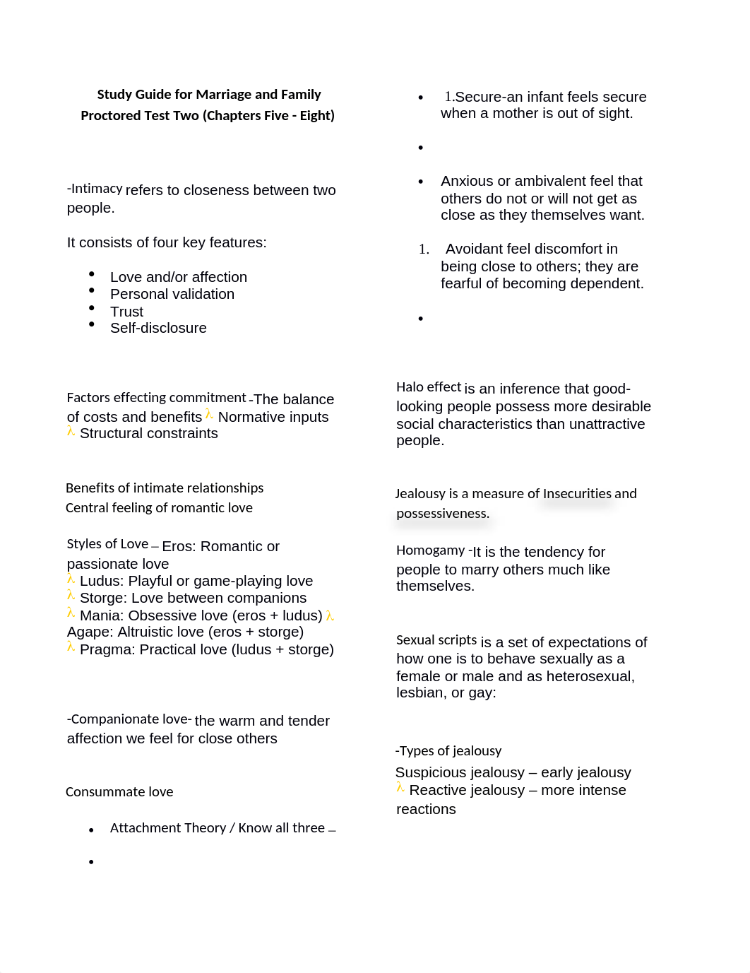 Study Guide for Marriage and Family Midterm Test Two.docx_d4xr48cnnn4_page1