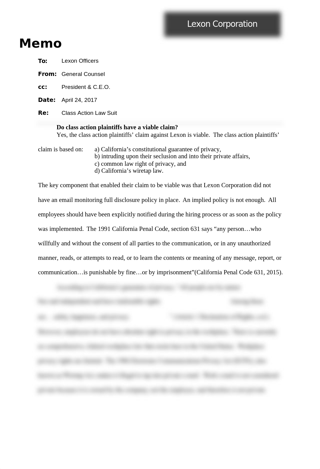 MEMO 2-Lexon's Class Action Lawsuit_d4xt9w12ebx_page1