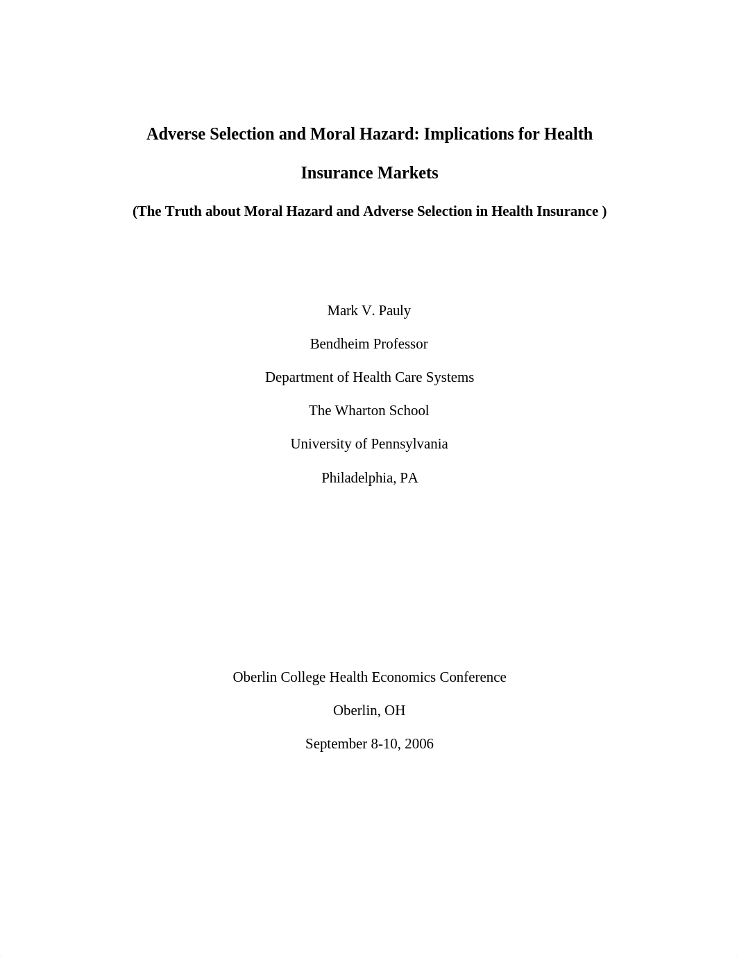 Pauly_Adverse Selection and  Moral Hazard_Oberlin_September06.doc_d4xudp9jhwi_page1