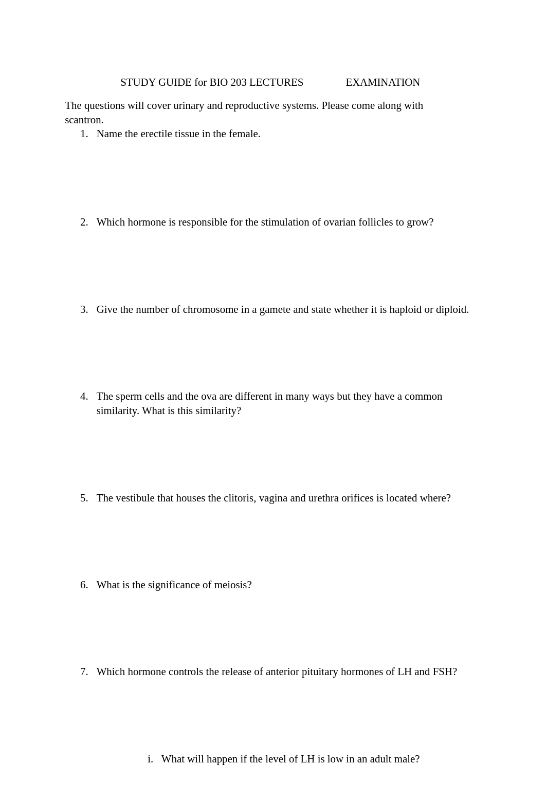 STUDY GUIDE for BIO 203 LECTURE EXAMINATION #4-1.docx_d4y04jtbf11_page1