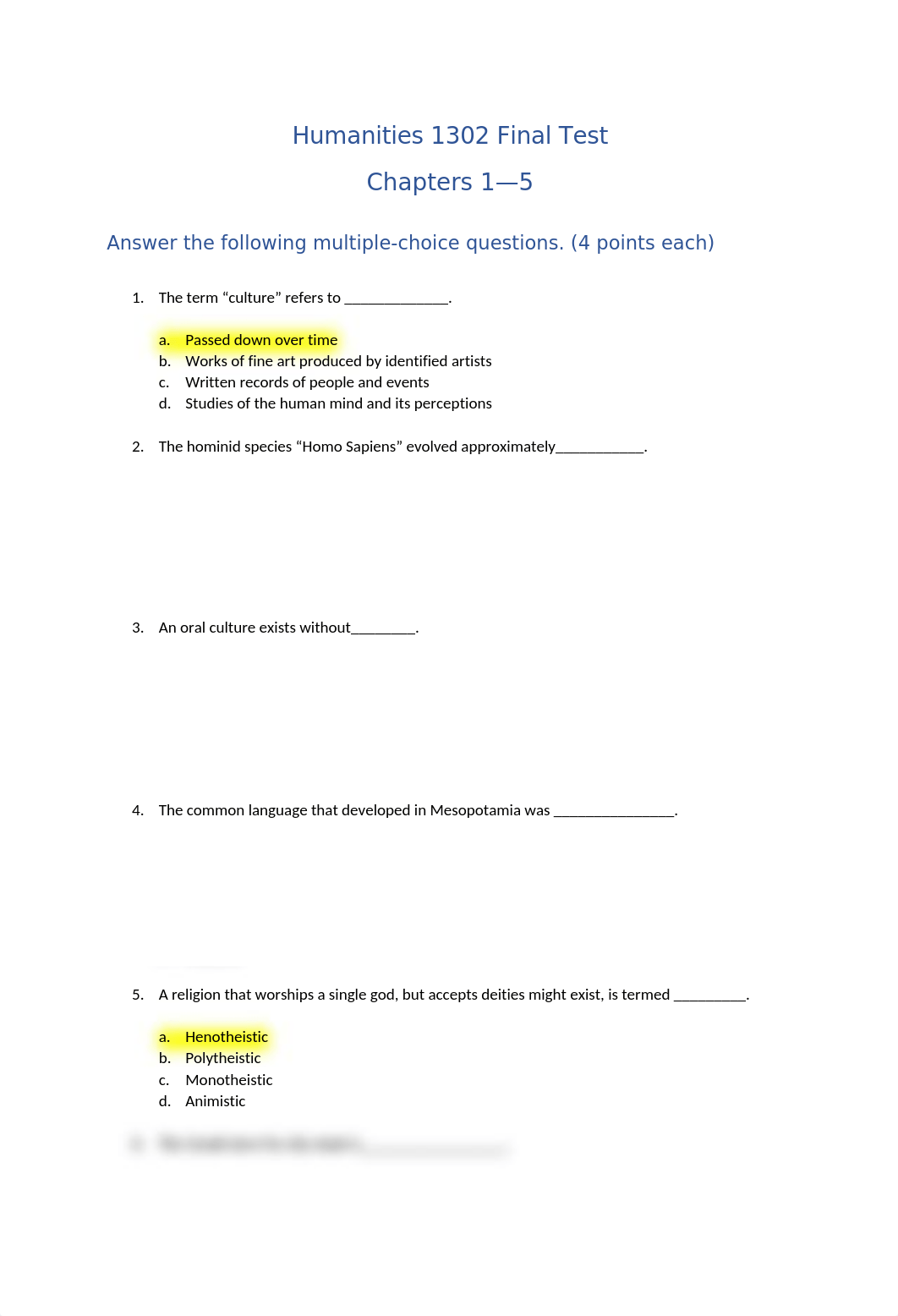 Humanities 1302 Final Test Chapters 1 to 5.docx_d4y6g42x5je_page1