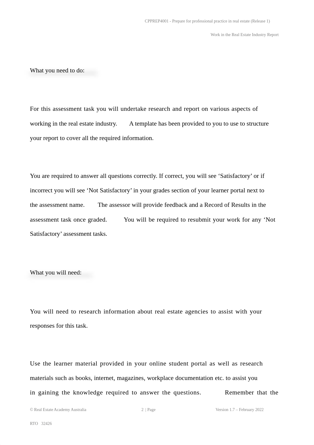 REAA - CPPREP4001 - Work in the Real Estate Industry Report v1.7.docx_d4yc6dccfuh_page2