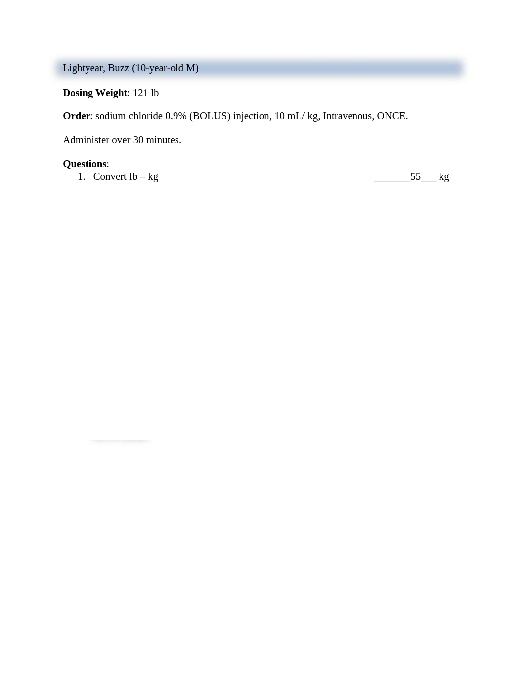 Pediatrics Clinical Calculations Week 3.docx_d4ykc9ksyk5_page1