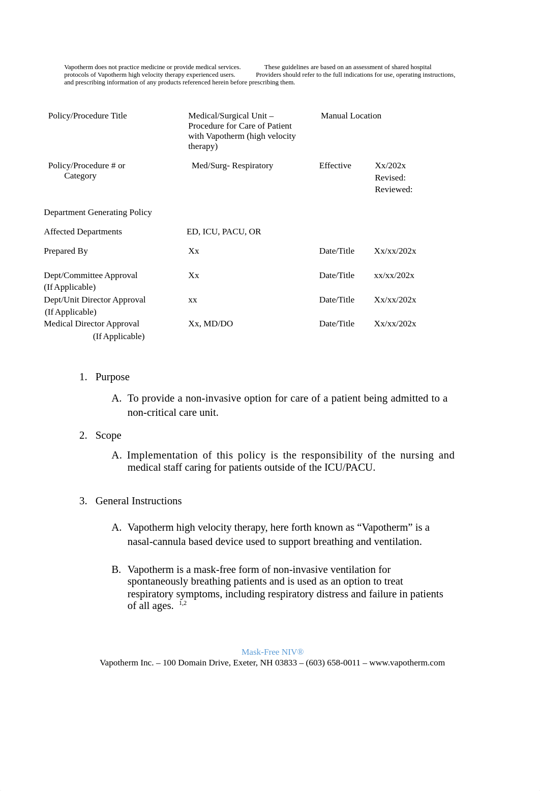 Med-Surg Procedure for Care of Patient with Vapotherm.docx_d4yw79n831y_page1