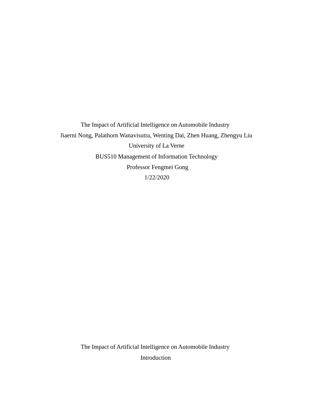 Industry Analysis I_ The Impact of Artificial Intelligence on Industries.docx_d4yyh9ruk42_page1