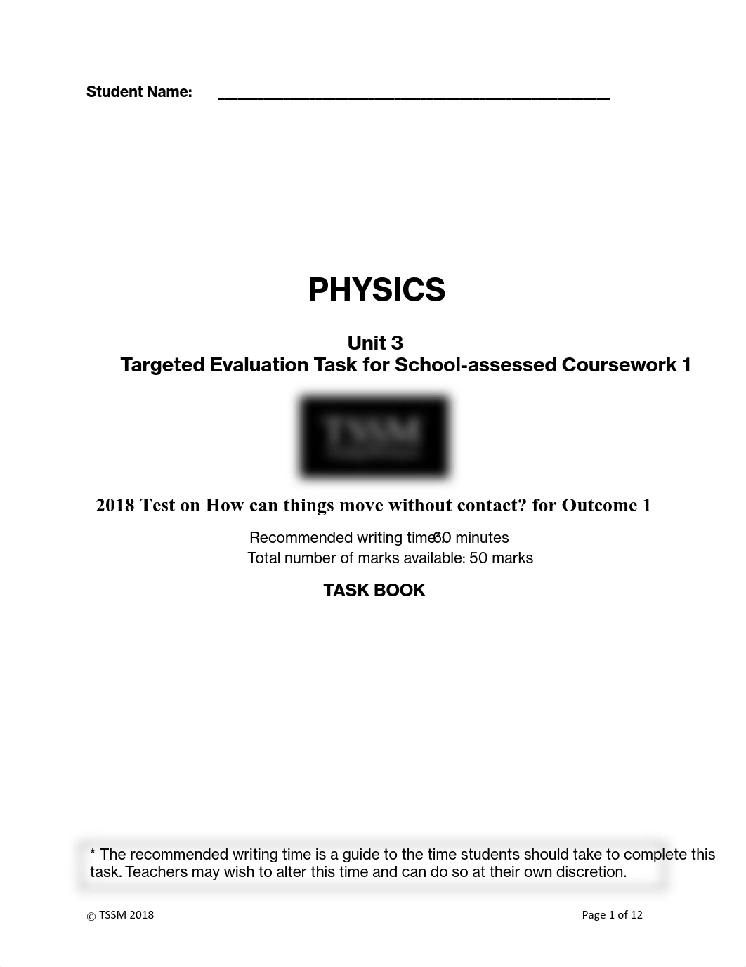 Physics 2018 Unit 3 Outcome 1 TET 1 - Test.pdf_d4zerxktav5_page1