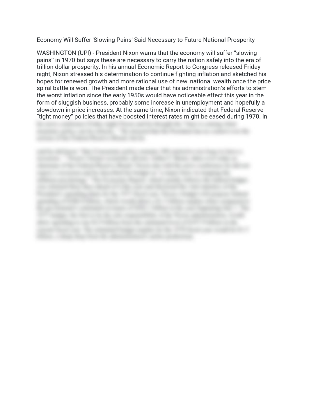 Economy Will Suffer 'Slowing Pains' Said Necessary to Future National Prosperity_d4zk7r15def_page1