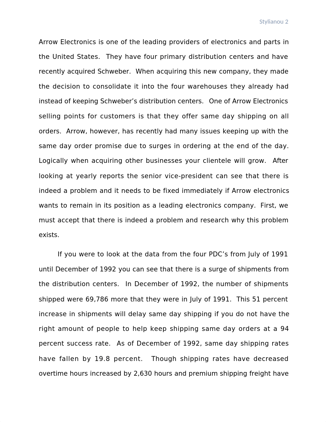 Delivery Problems and solutions at Arrow Electronics Inc.docx_d4zkp8gprap_page2