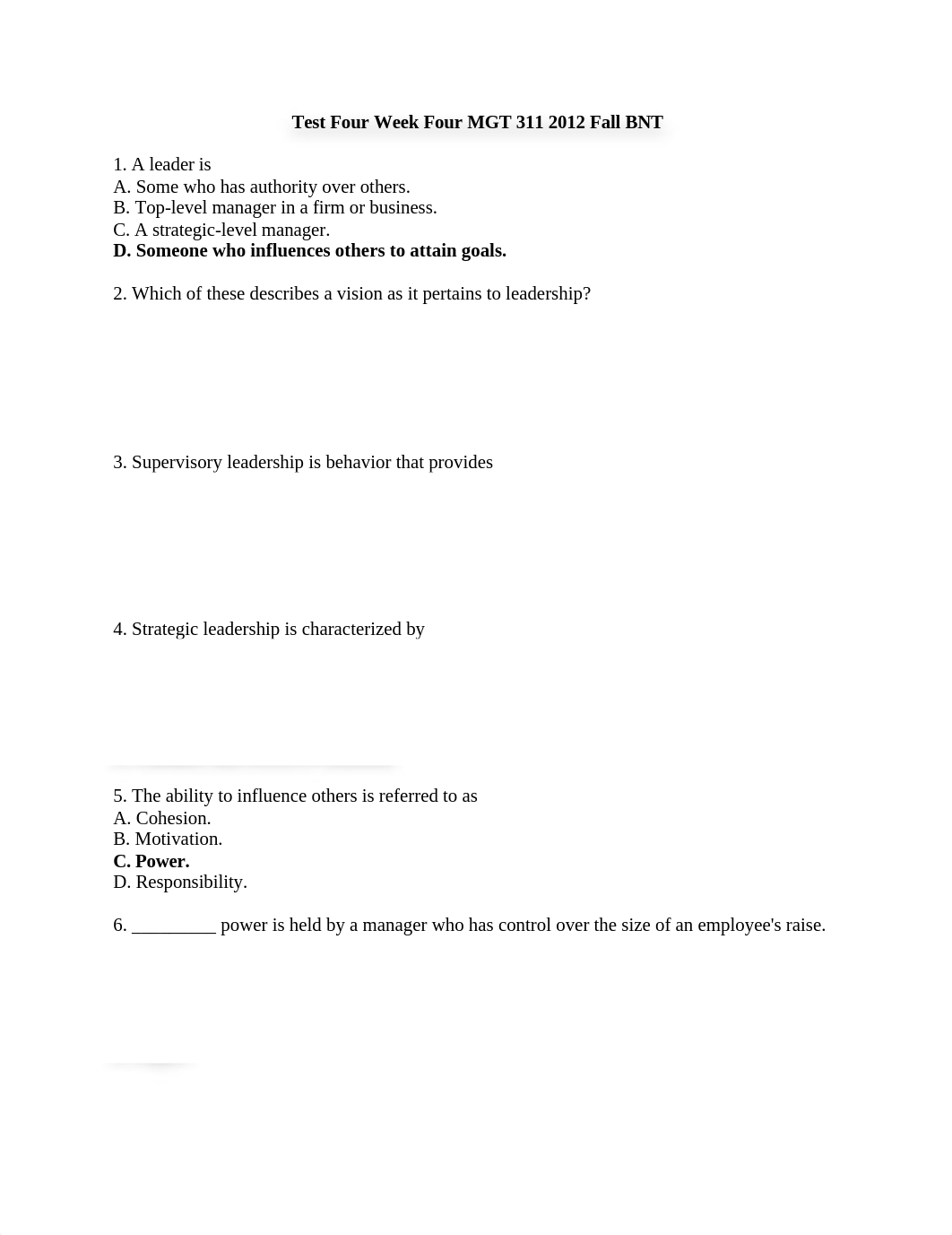 Test Four Week Four MGT 311 2012 Fall BNT_d502590fopa_page1