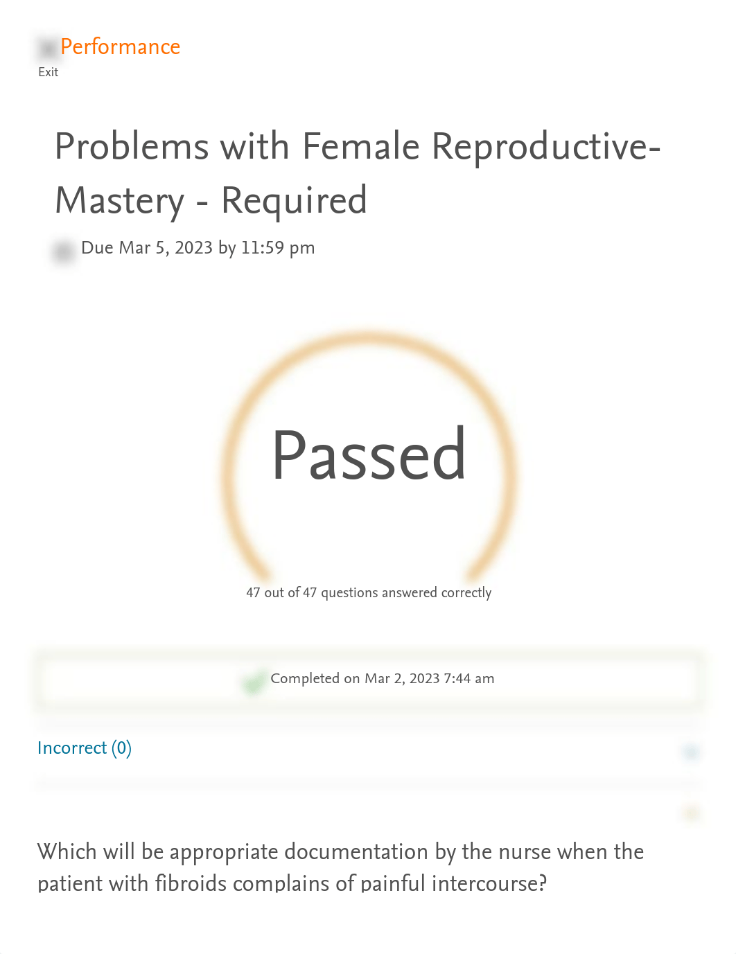 Elsevier Adaptive Quizzing - Quiz performance.pdf_d50486a4jd2_page1