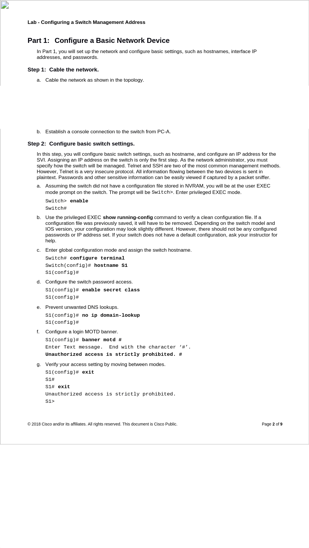 (Complete)2.3.3.4 Lab - Configuring a Switch Management Address(1).docx_d504cqsbhkm_page2