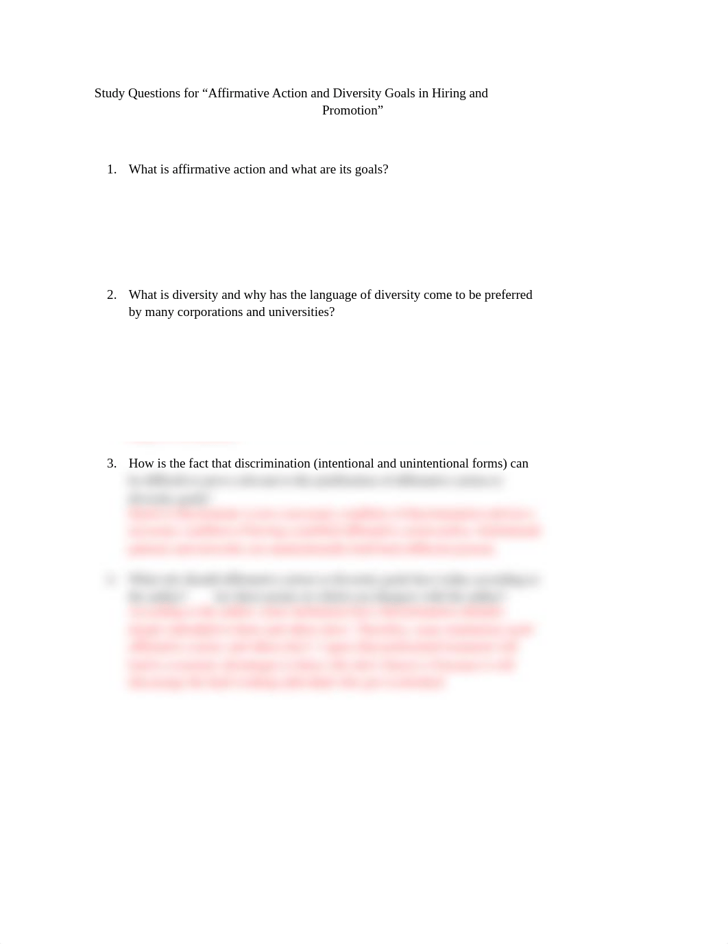 Study Questions for Affirmative Action and Diversity Goals in Hiring and Promotion.docx_d50gaz3s83l_page1